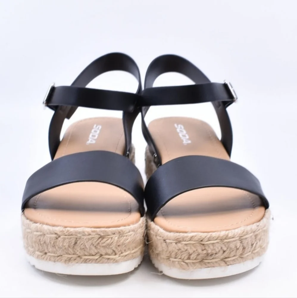 Black Espadrilles Sandals Size 11